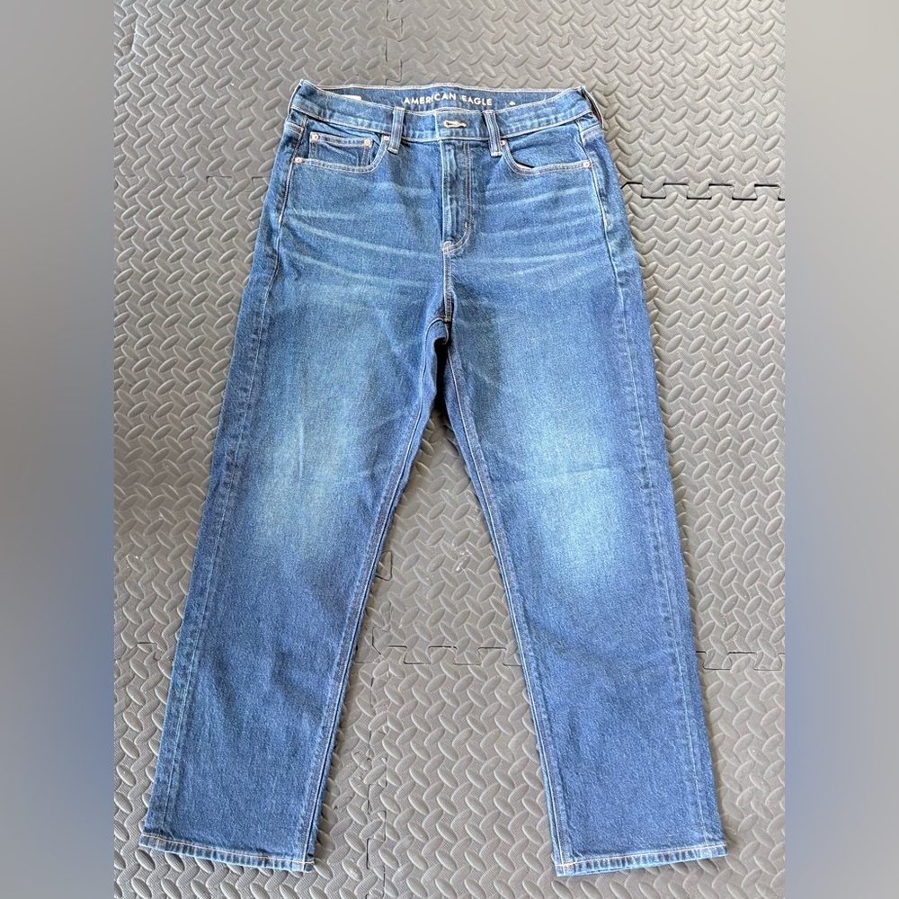 American Eagle Women Super High-Rise Ankle Straight Size 8 Regular Jeans